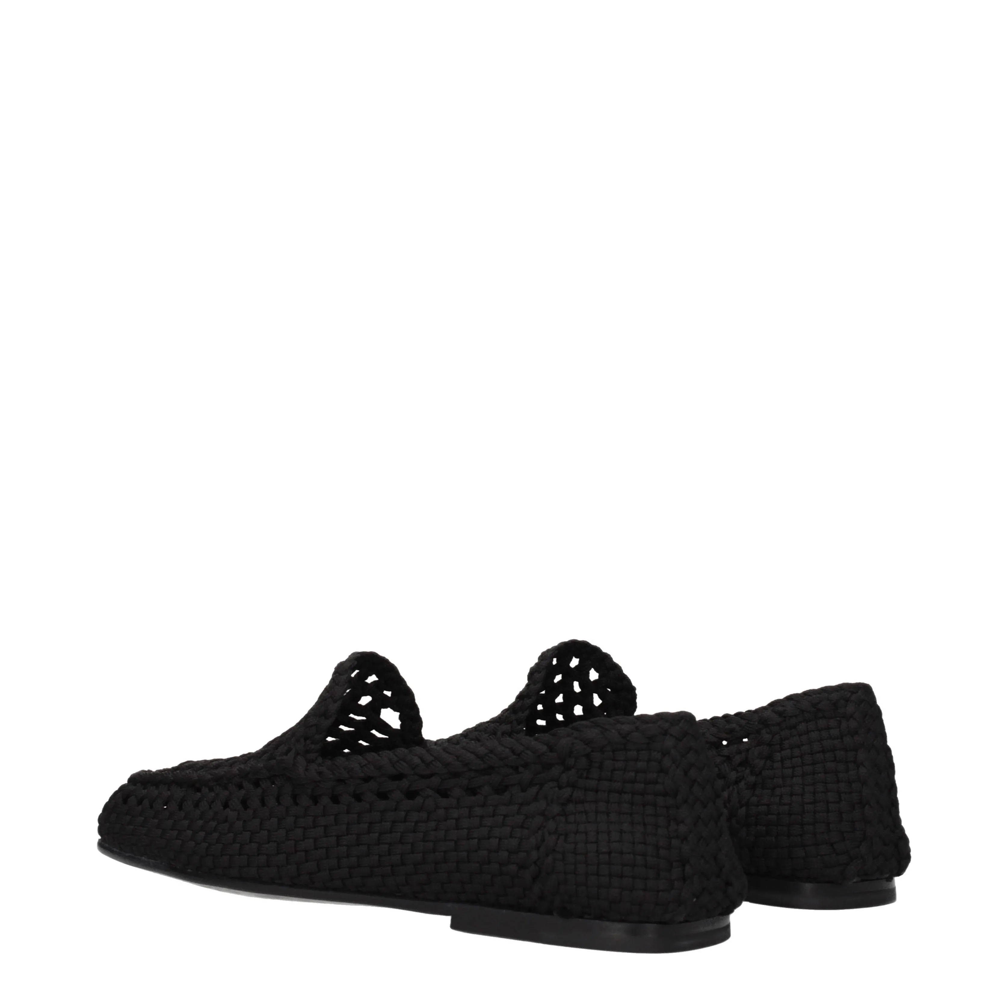 Dolce&Gabbana Mocassini Uomo Tessuto Nero