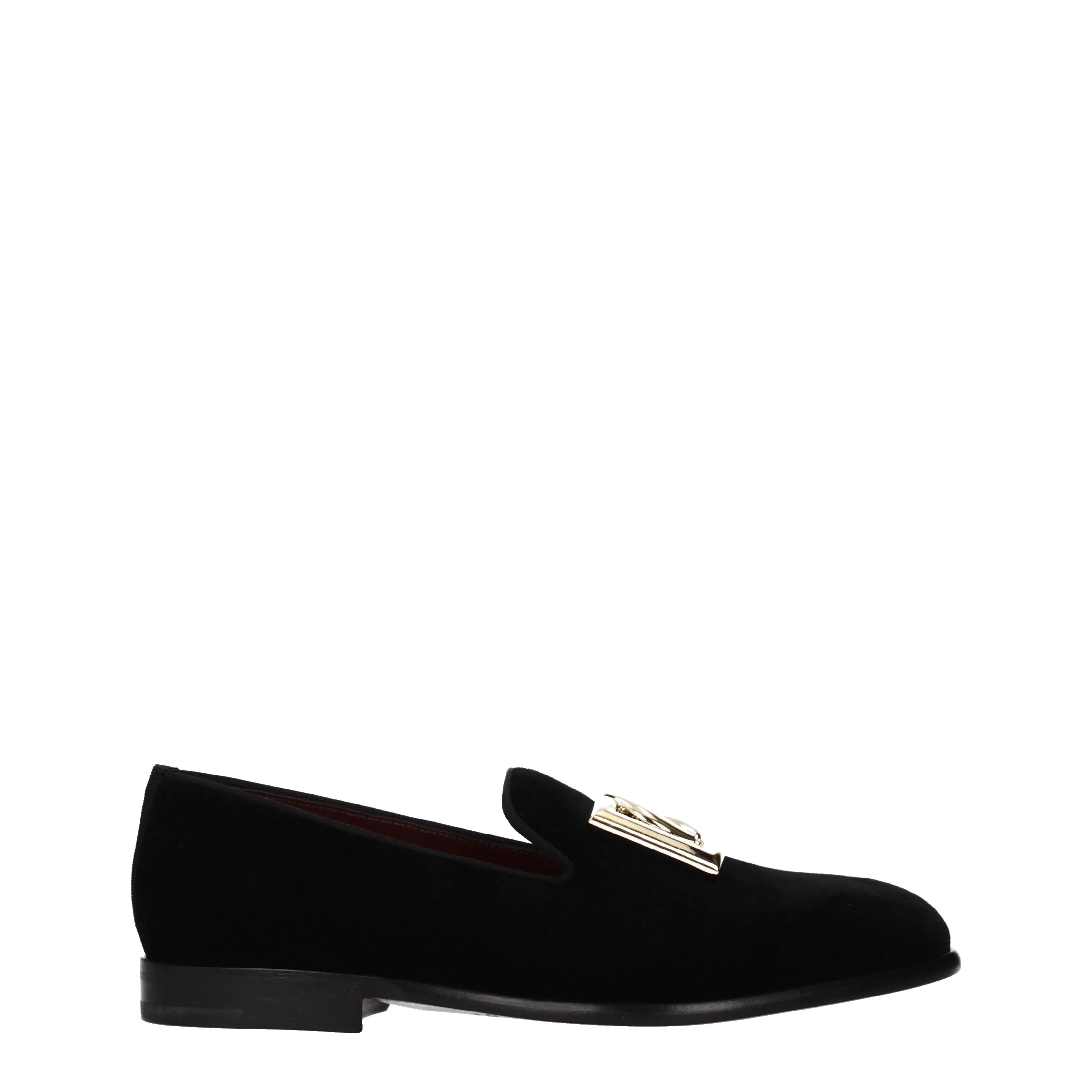 Dolce&Gabbana Mocassini Uomo Velluto Nero