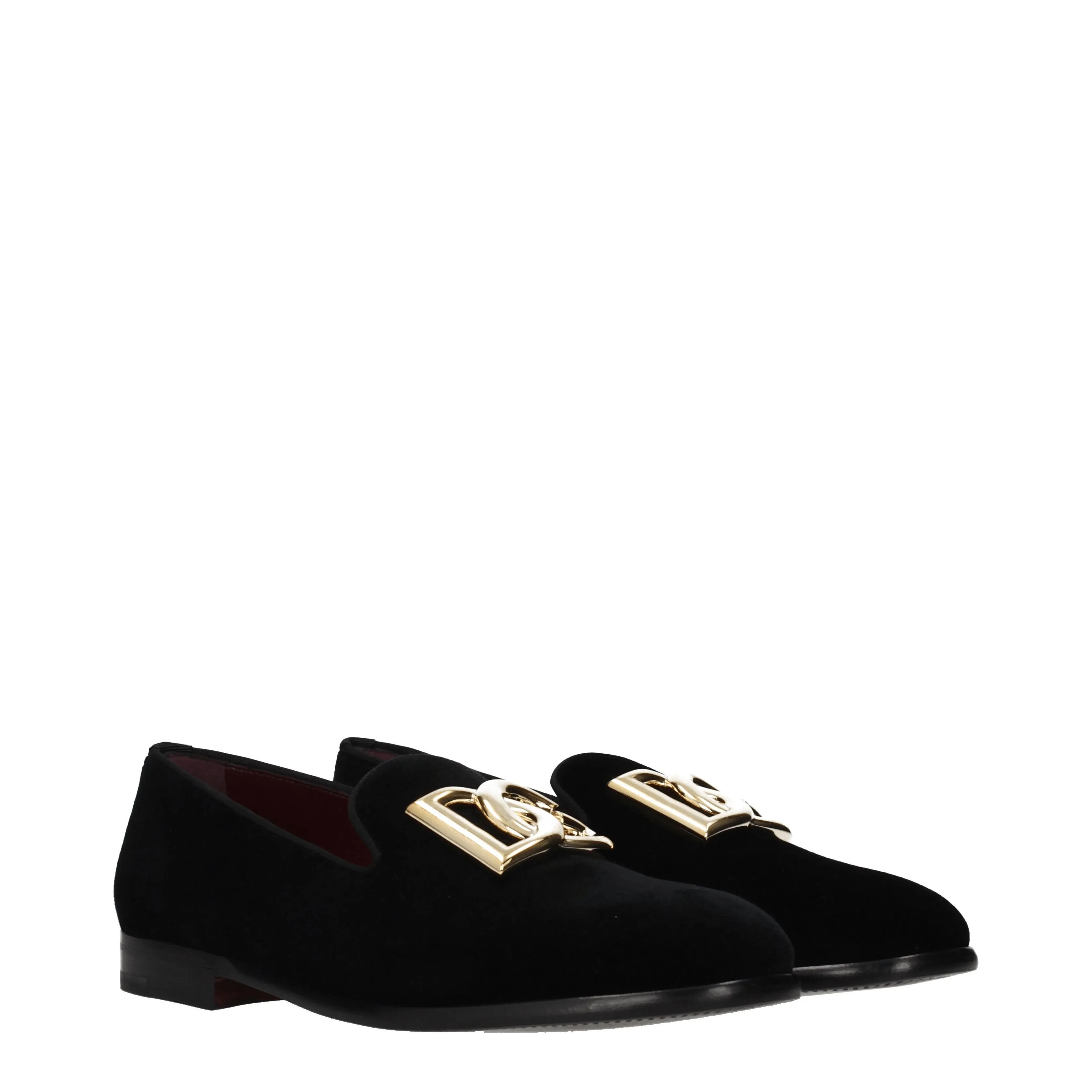 Dolce&Gabbana Mocassini Uomo Velluto Nero