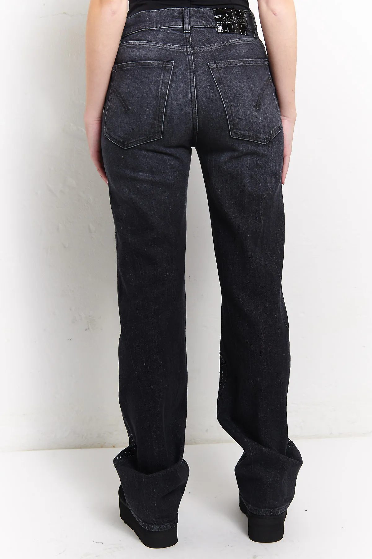 DONDUP Jeans MABEL  wide leg con strass