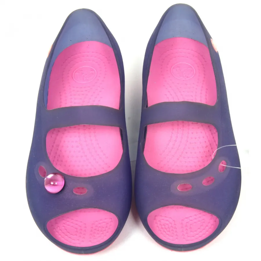 E7116 sandalo bimba CROCS purple pink rubber sandal shoe kid