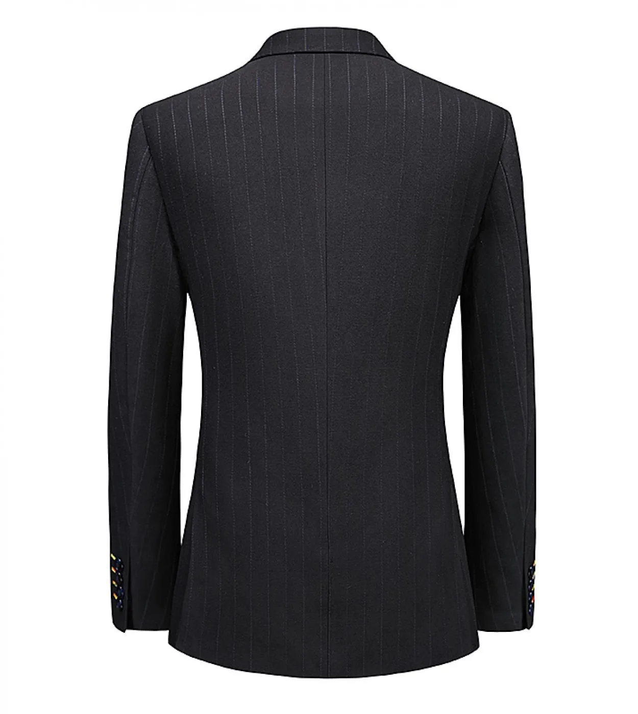 Elegante giacca da uomo slim fit giacca da uomo di alta qualità giacca a righe blu primavera autunno indietro due spacchi abito