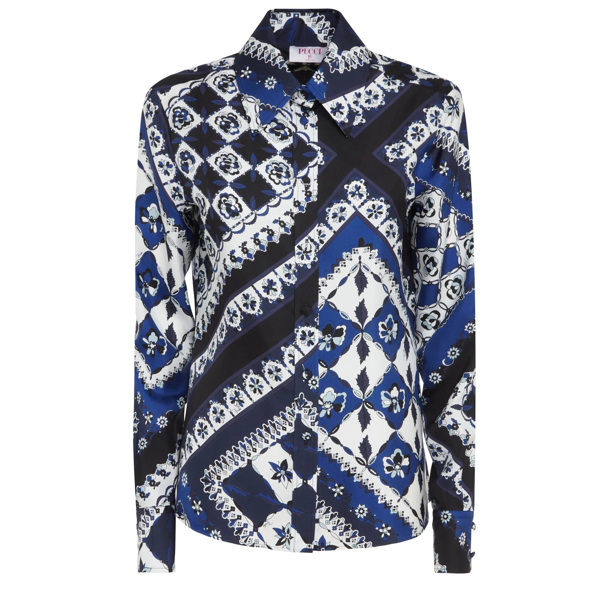 EMILIO PUCCI  Camicia in seta blu