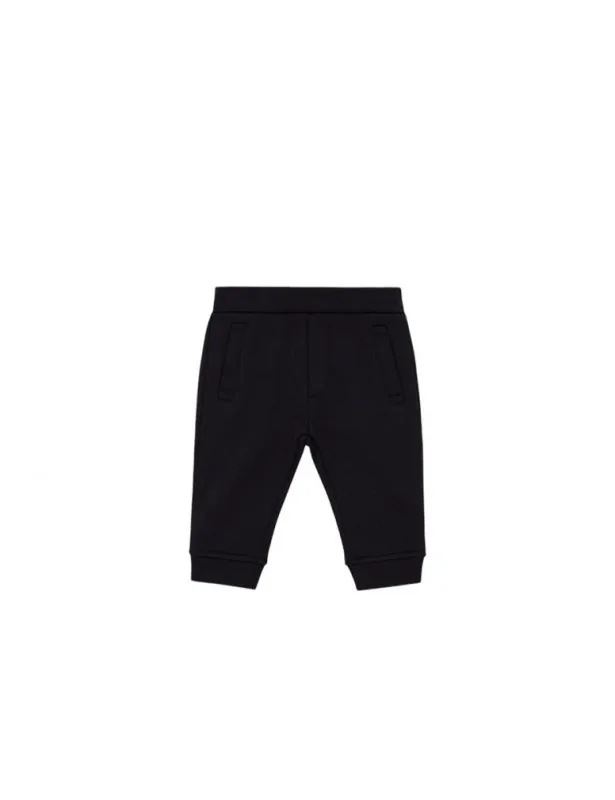 EMPORIO ARMANI     Pantalone blu con dettaglio logo Emporio Armani
