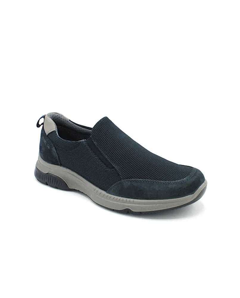 ENVAL SOFT 3718711 scarpe casual mocassini comfort memory foam pelle blu