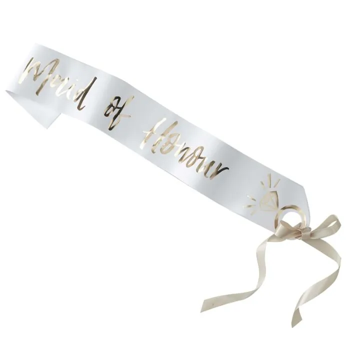 Faccio la fascia della Crew Maid of Honor