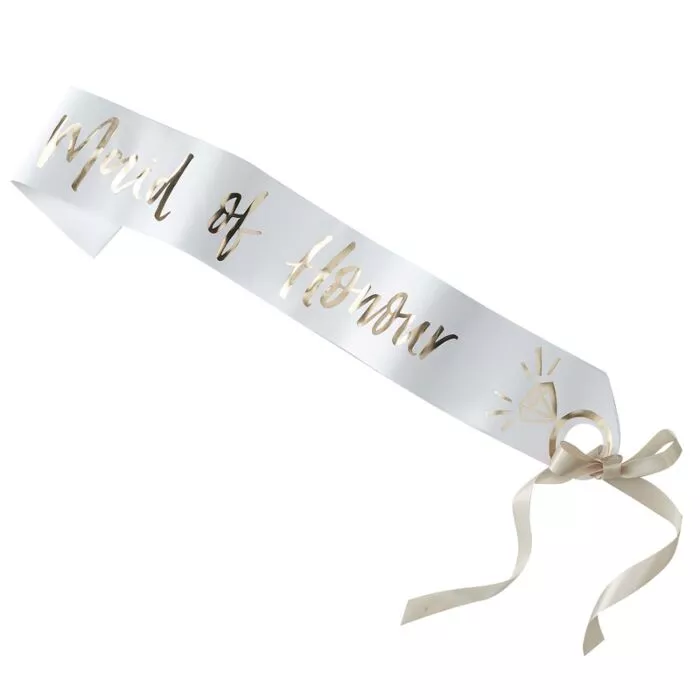 Faccio la fascia della Crew Maid of Honor
