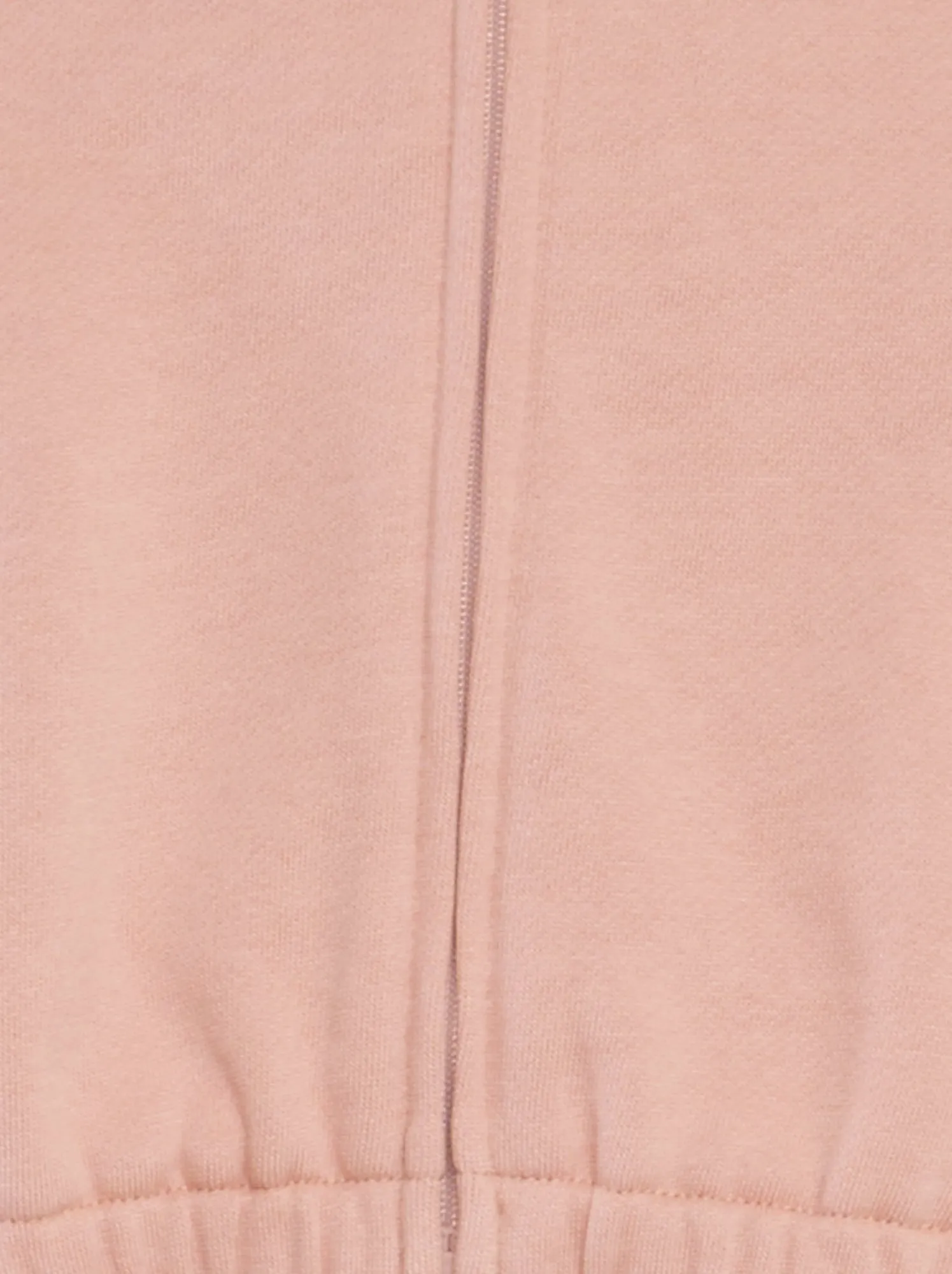 Felpa con cappuccio e zip in tessuto felpato caldo - ROSA