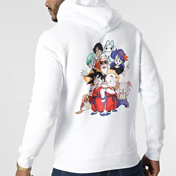 Felpa con cappuccio Goku Fight Chest Bianco