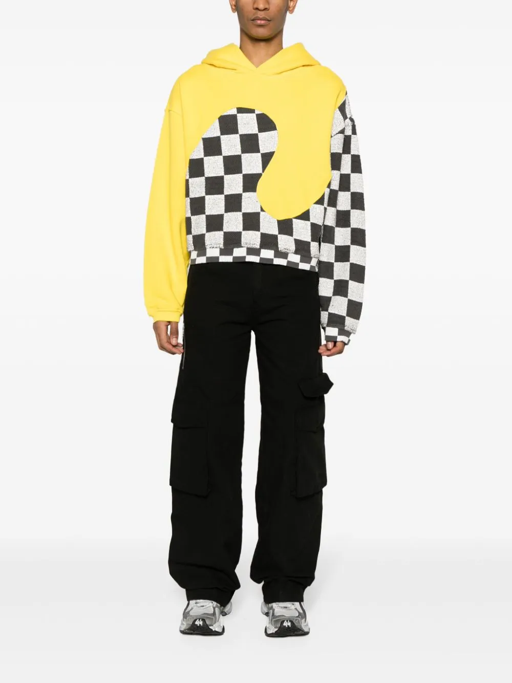 Felpa con cappuccio in giallo - unisex