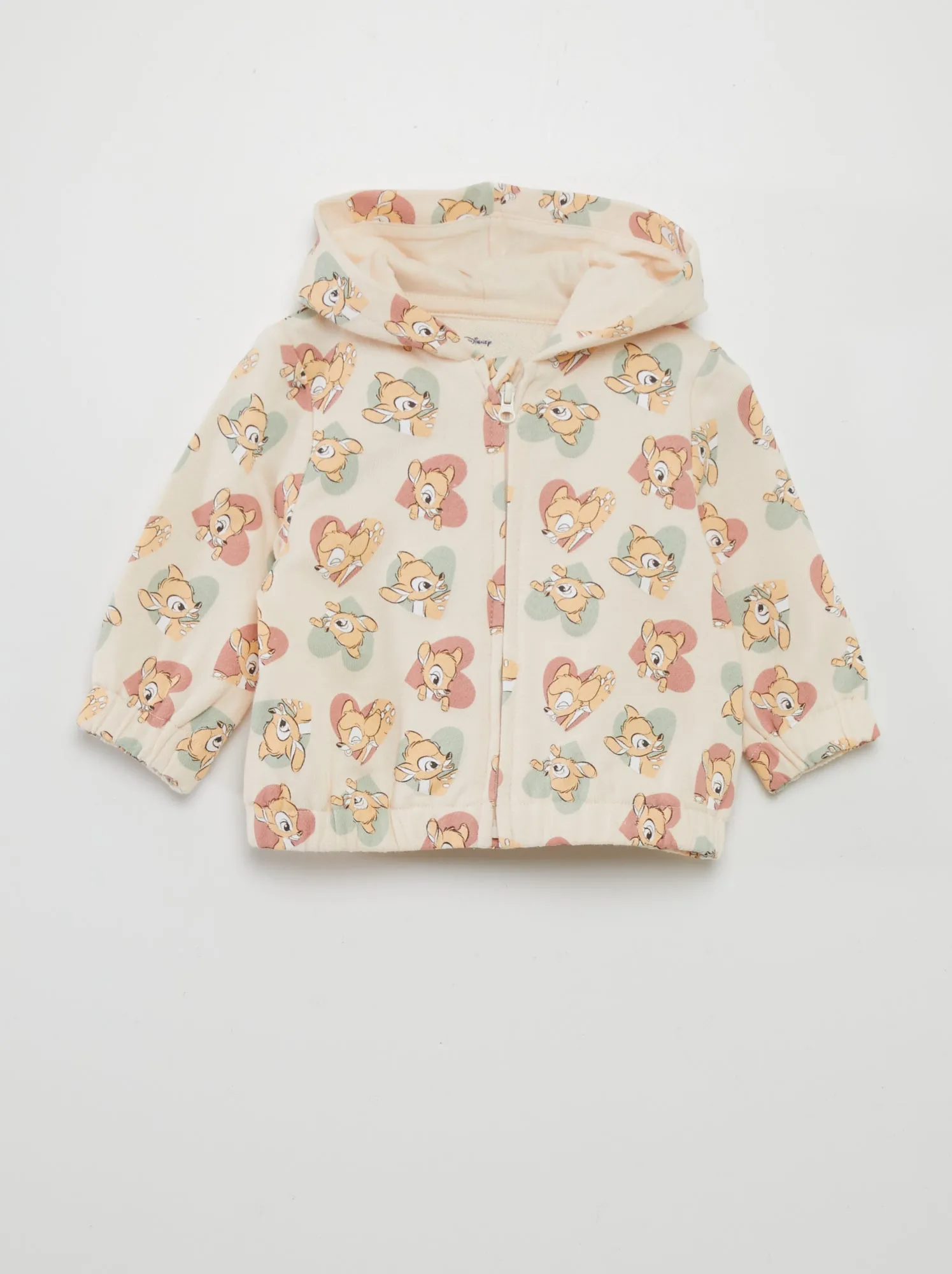Felpa con cappuccio 'Bambi' in french terry - ROSA