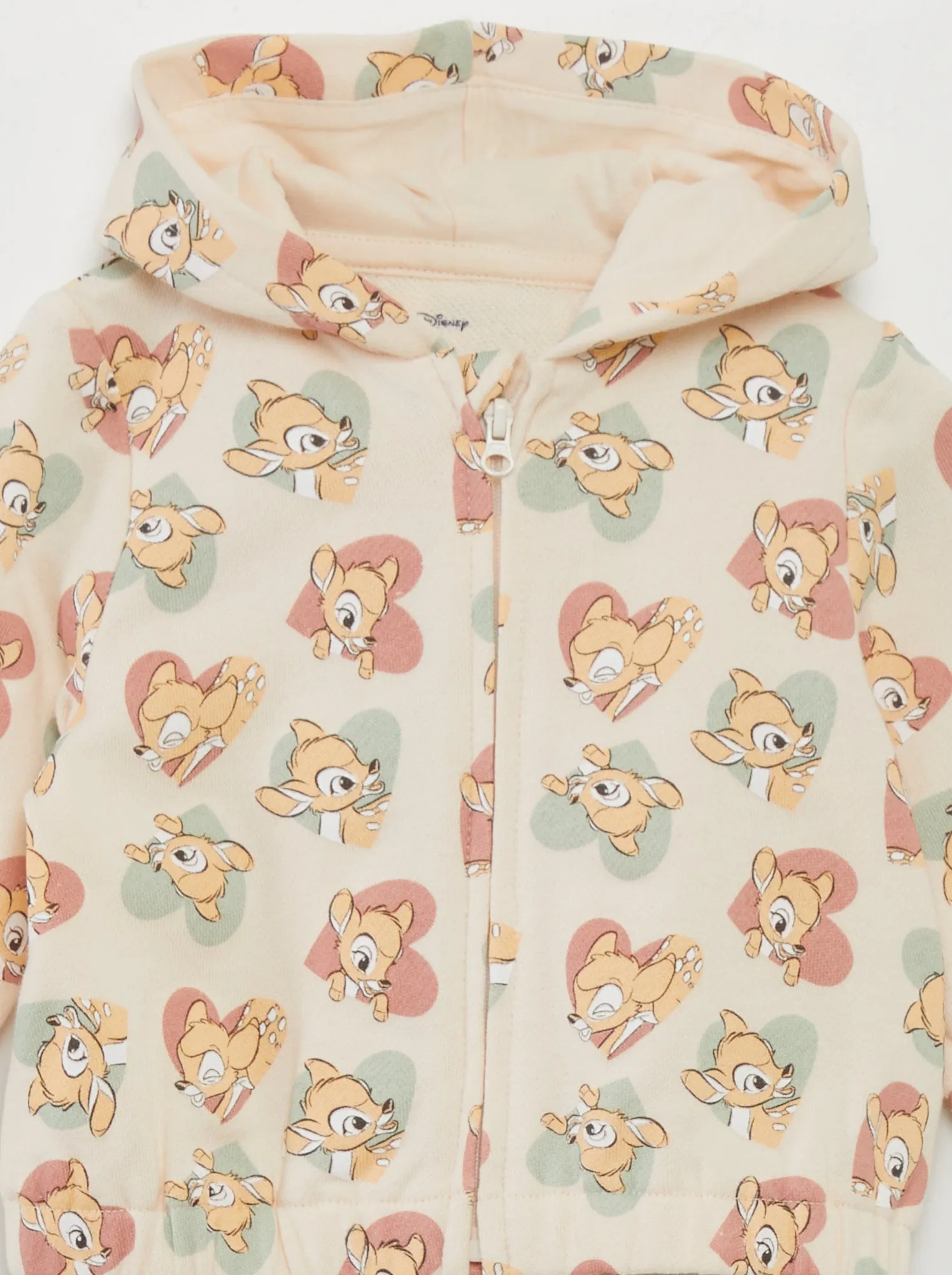 Felpa con cappuccio 'Bambi' in french terry - ROSA