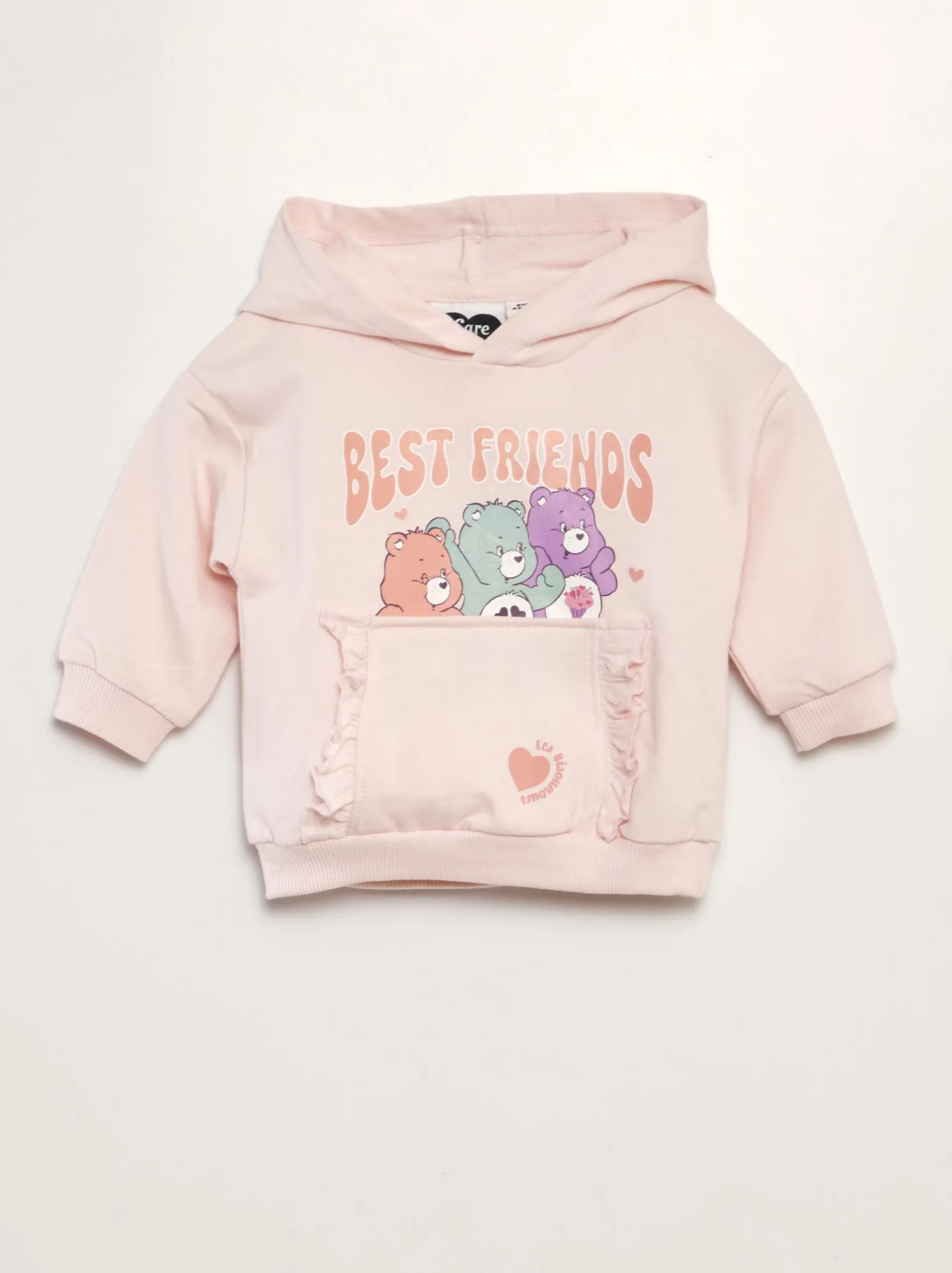 Felpa con cappuccio 'Orsetti del cuore' - ROSA