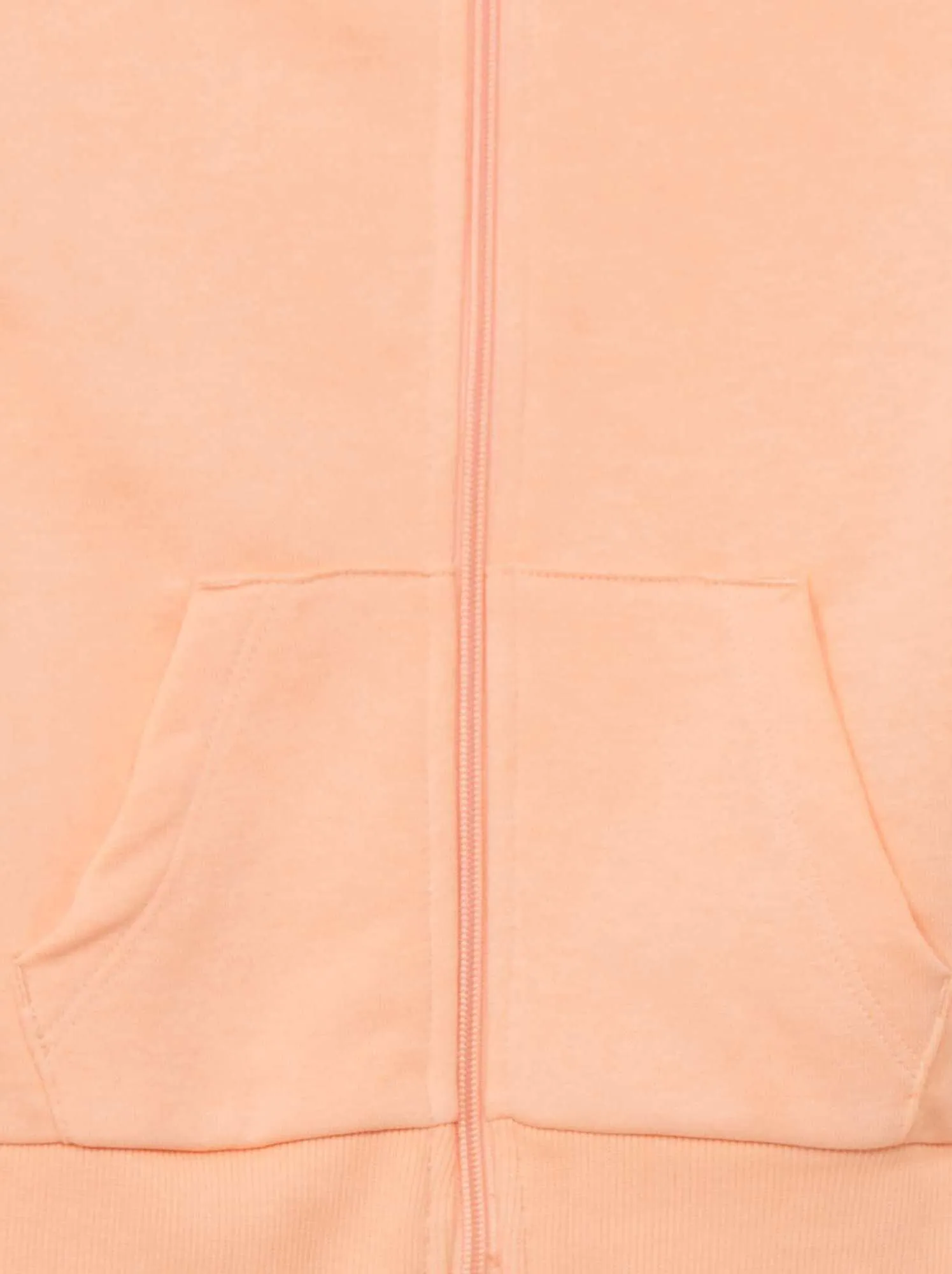 Felpa con zip in french terry - ARANCIONE