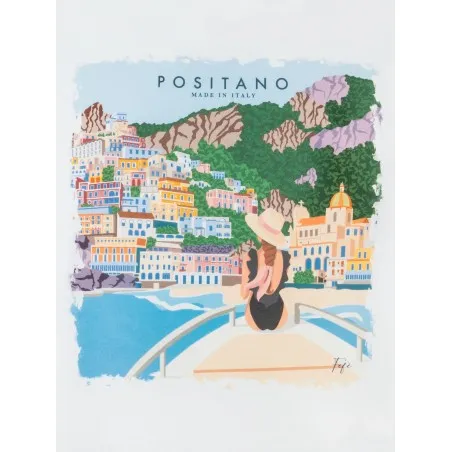 FELPA COTONE CARTOLINA POSITANO BIANCA