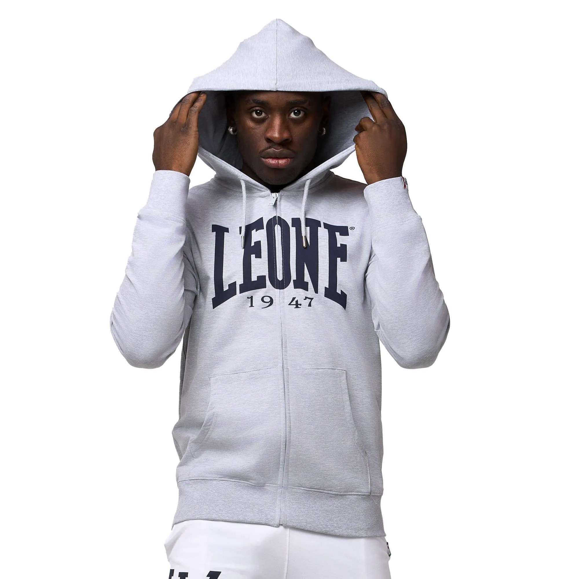 Felpa da uomo con cappuccio e zip Leone 1947 Apparel