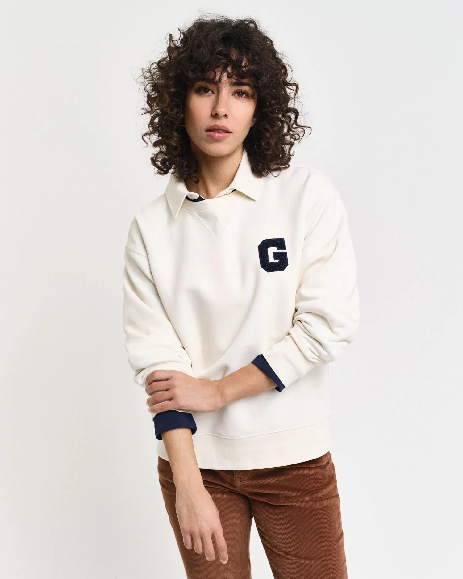 Felpa girocollo G Badge    