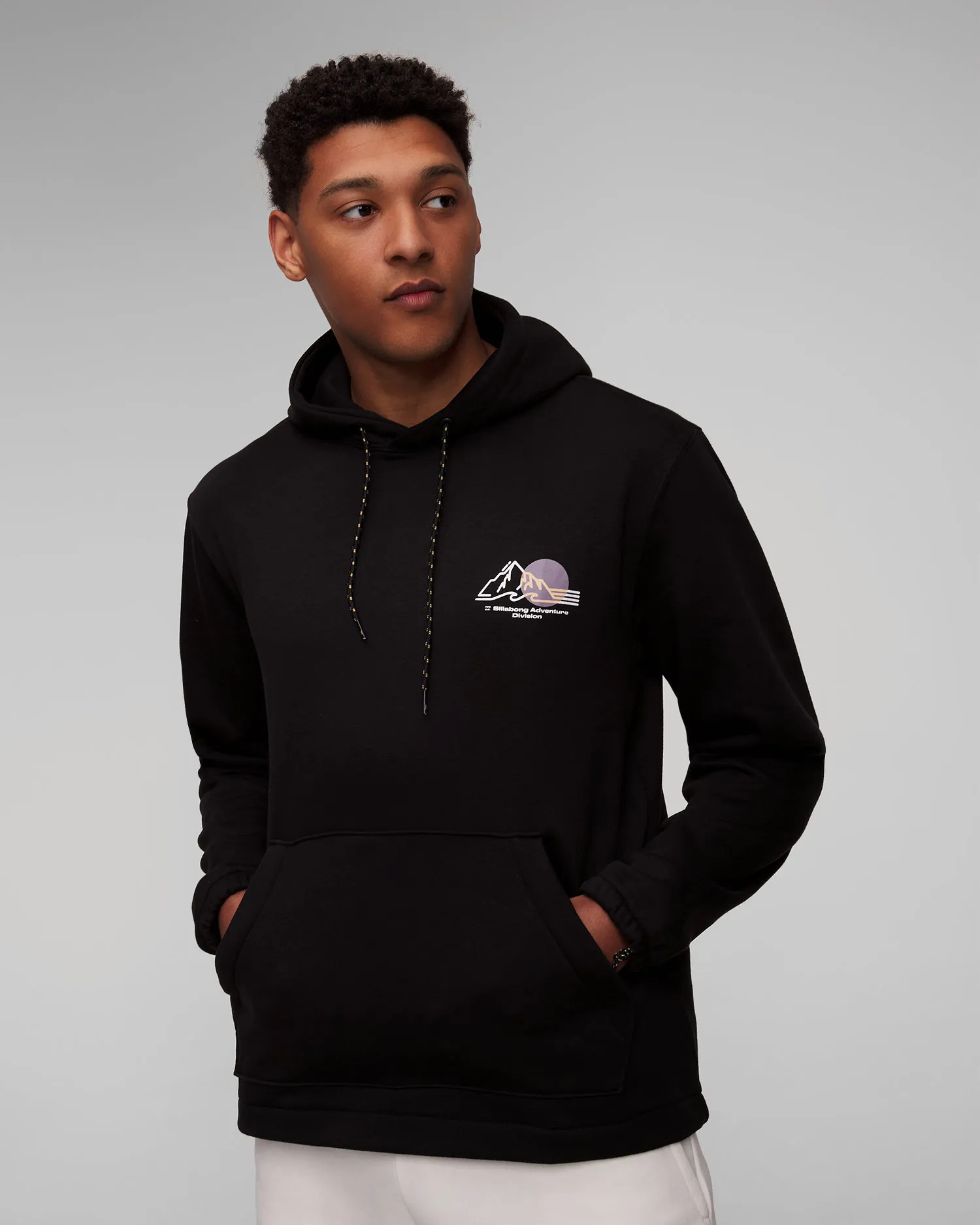 Felpa nera da uomo Billabong Compass Pullover abysf00118-blk