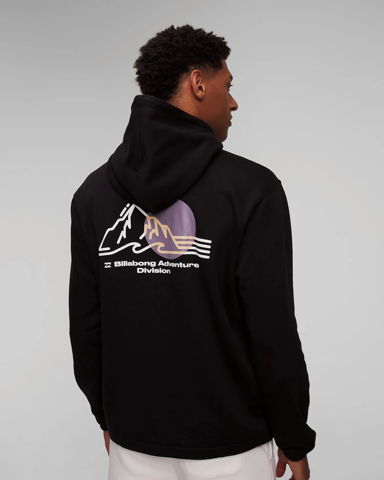 Felpa nera da uomo Billabong Compass Pullover abysf00118-blk