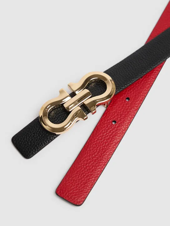 Ferragamo Cintura reversibile in pelle 25mm 