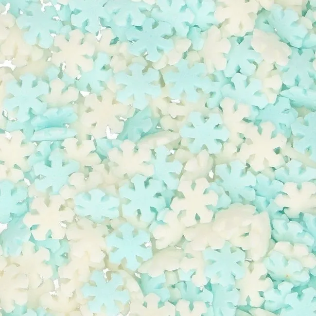 Fiocco di neve blu e bianco 450 gr - FunCakes