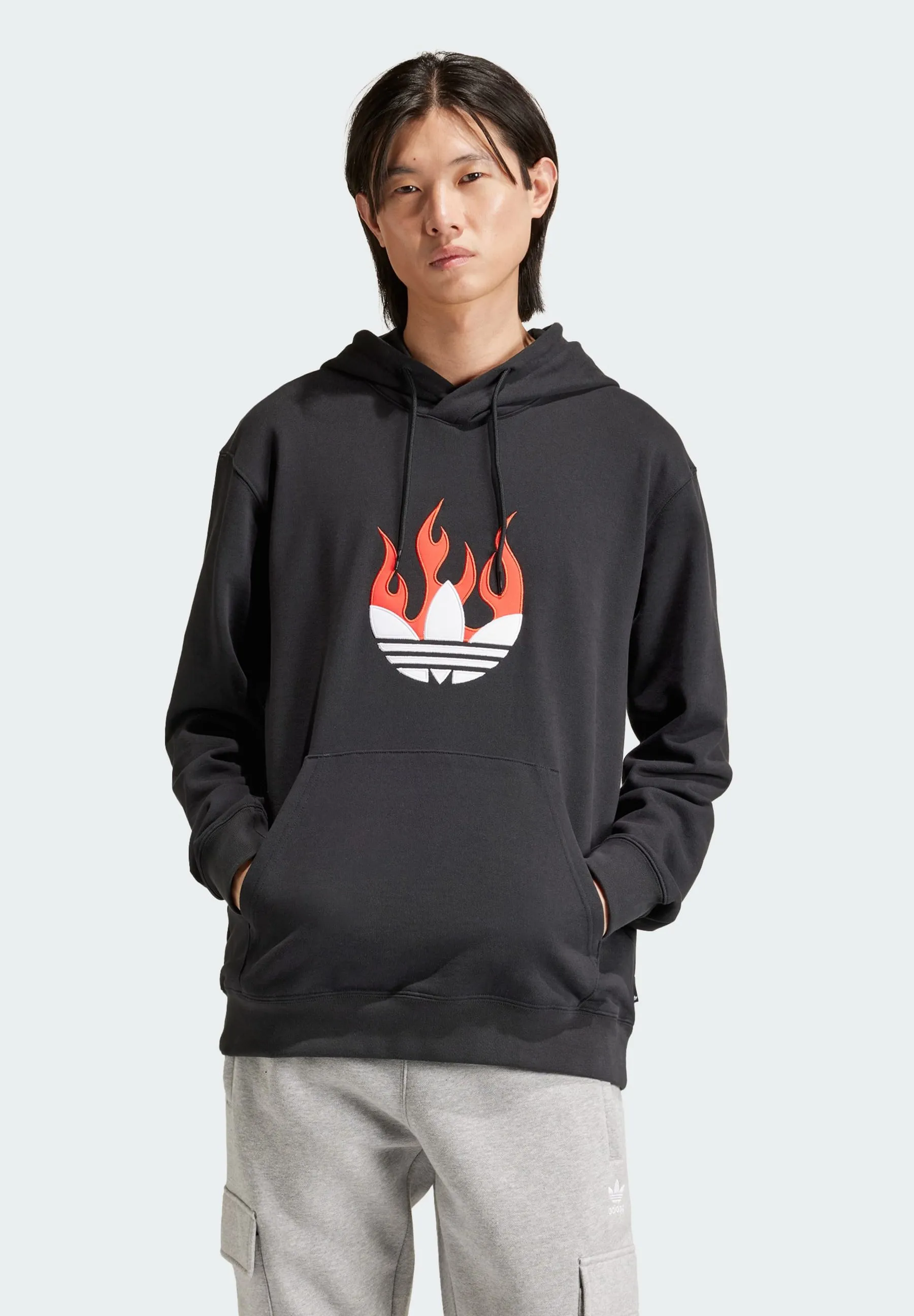FLAMES LOGO H - Felpa con cappuccio
