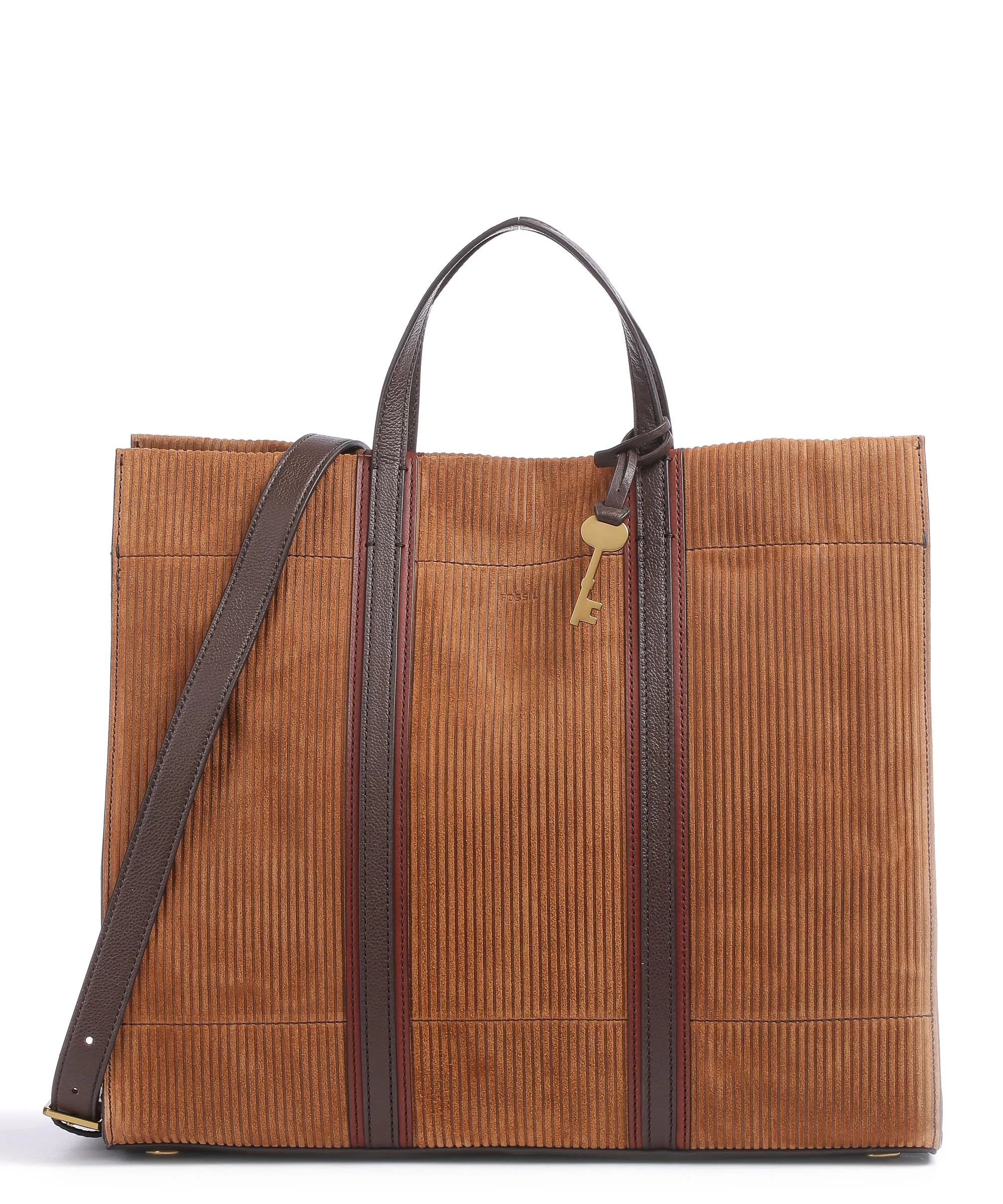  Fossil Carmen Borsa a mano pelle ruvida marrone  