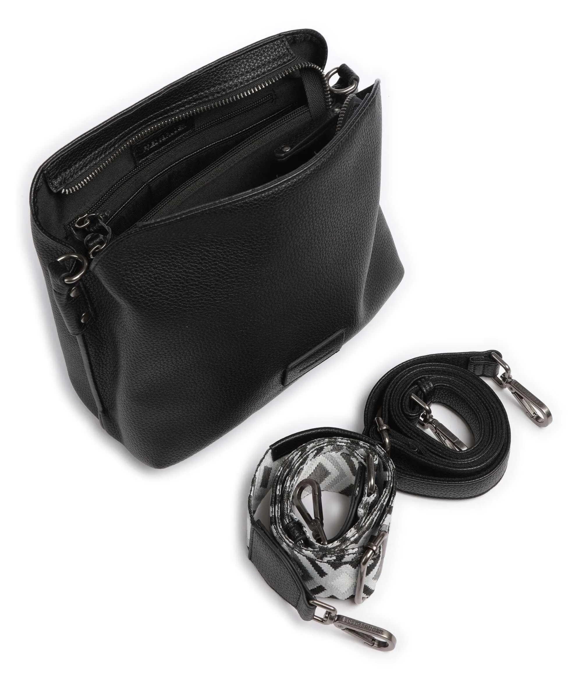  FredsBruder Lanbe Hobo Borsa a tracolla pelle granulata nero  