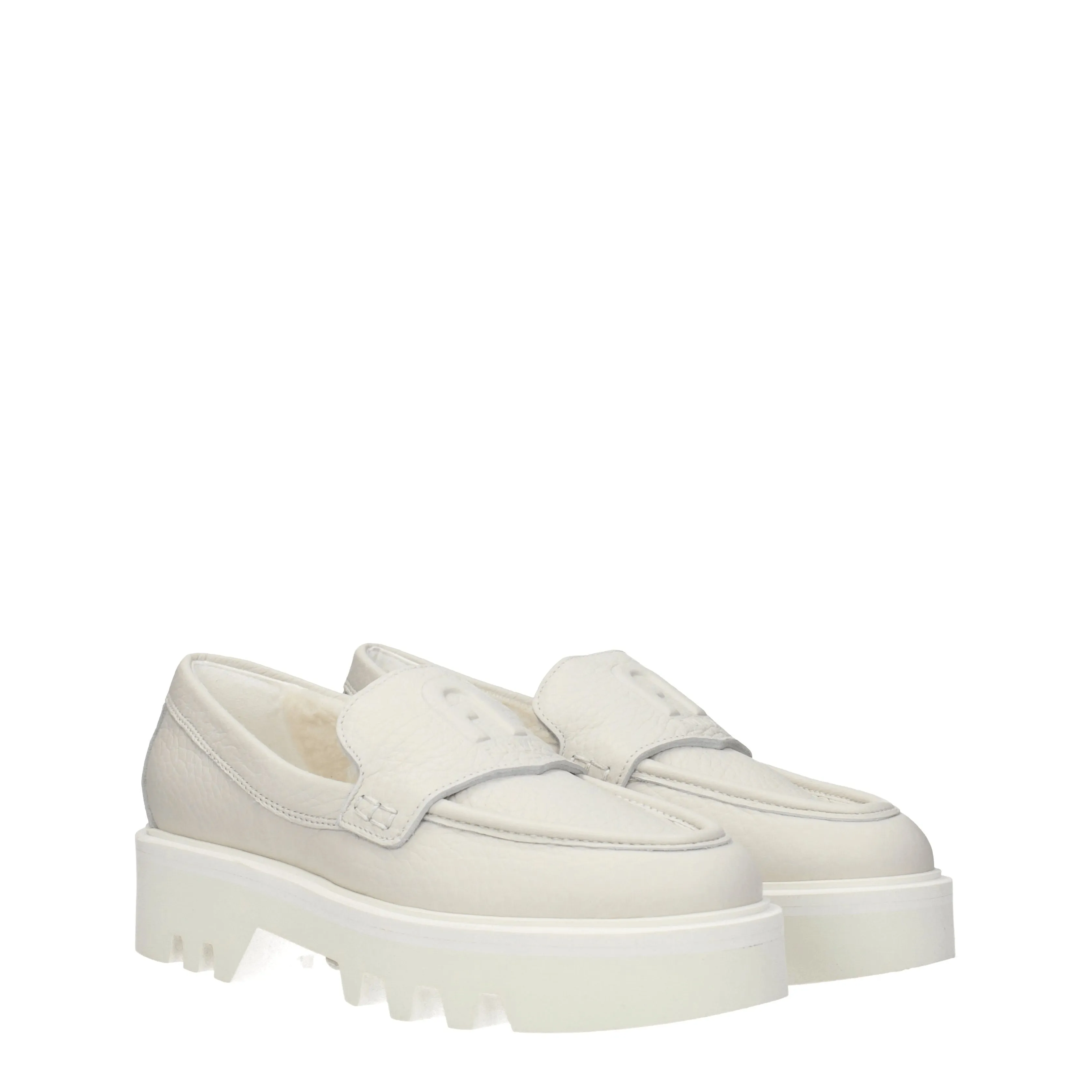 Furla Mocassini Donna Pelle Beige/Perla