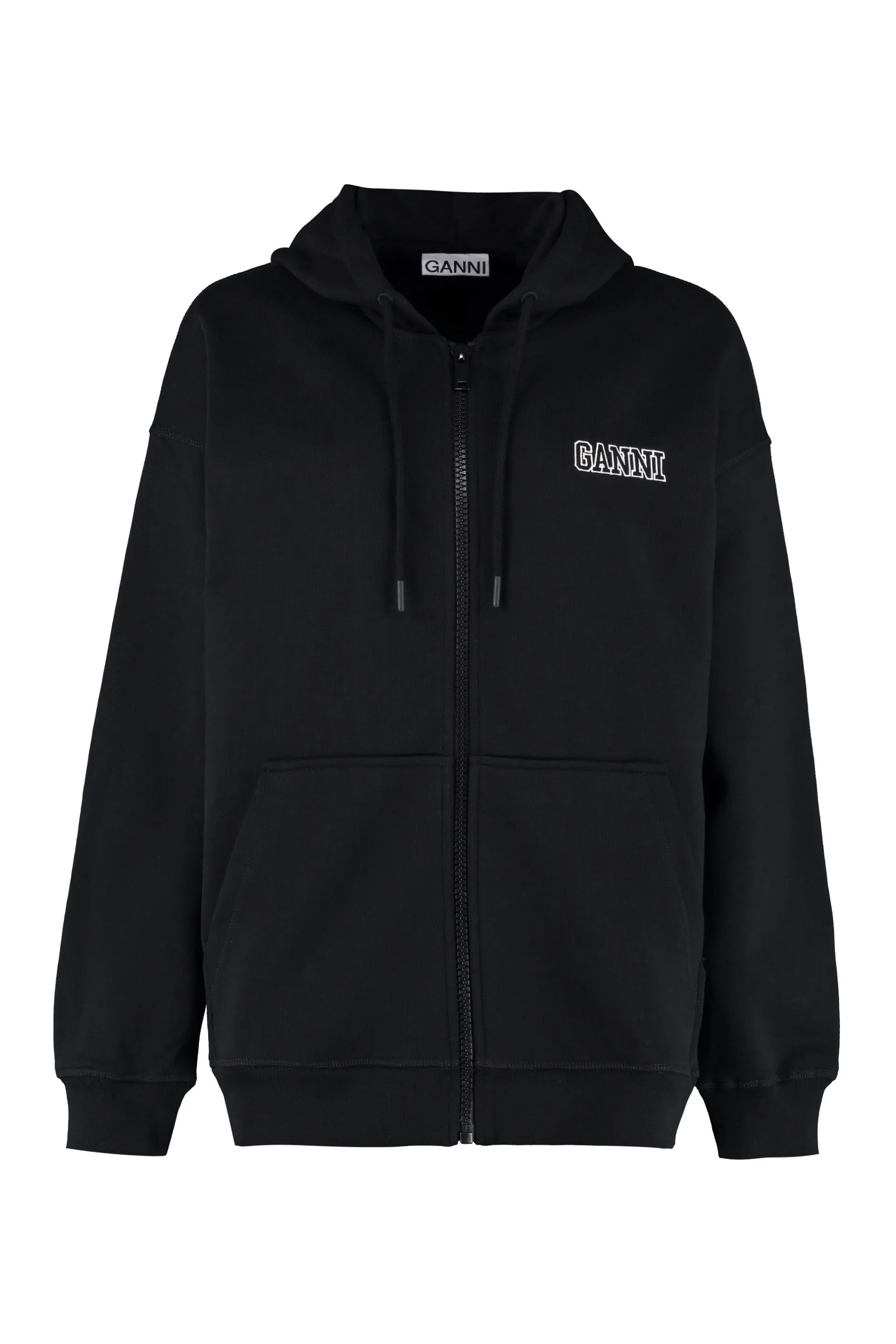 GANNI Felpa con cappuccio e zip