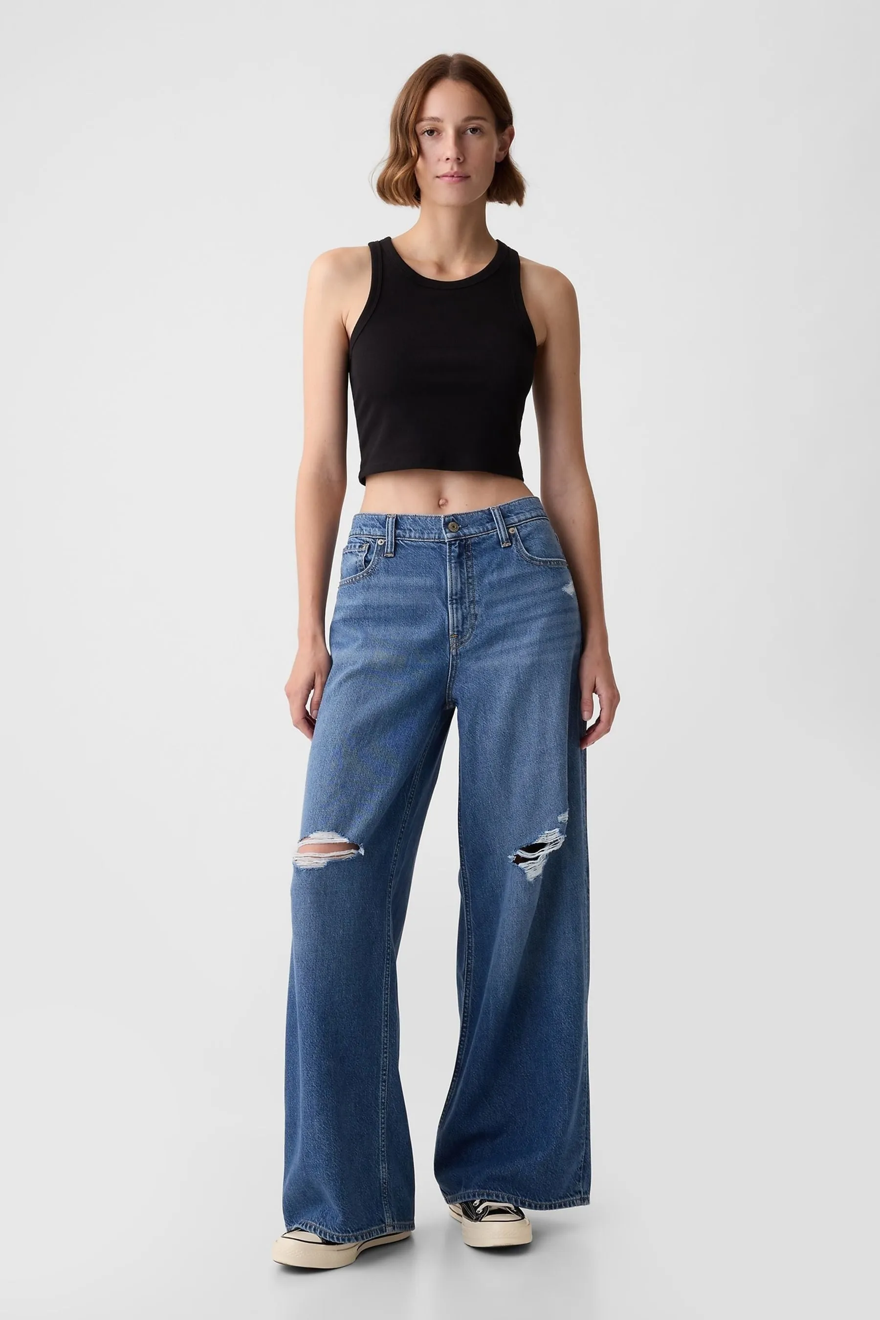 Gap Mid Rise Soft Baggy Jeans    