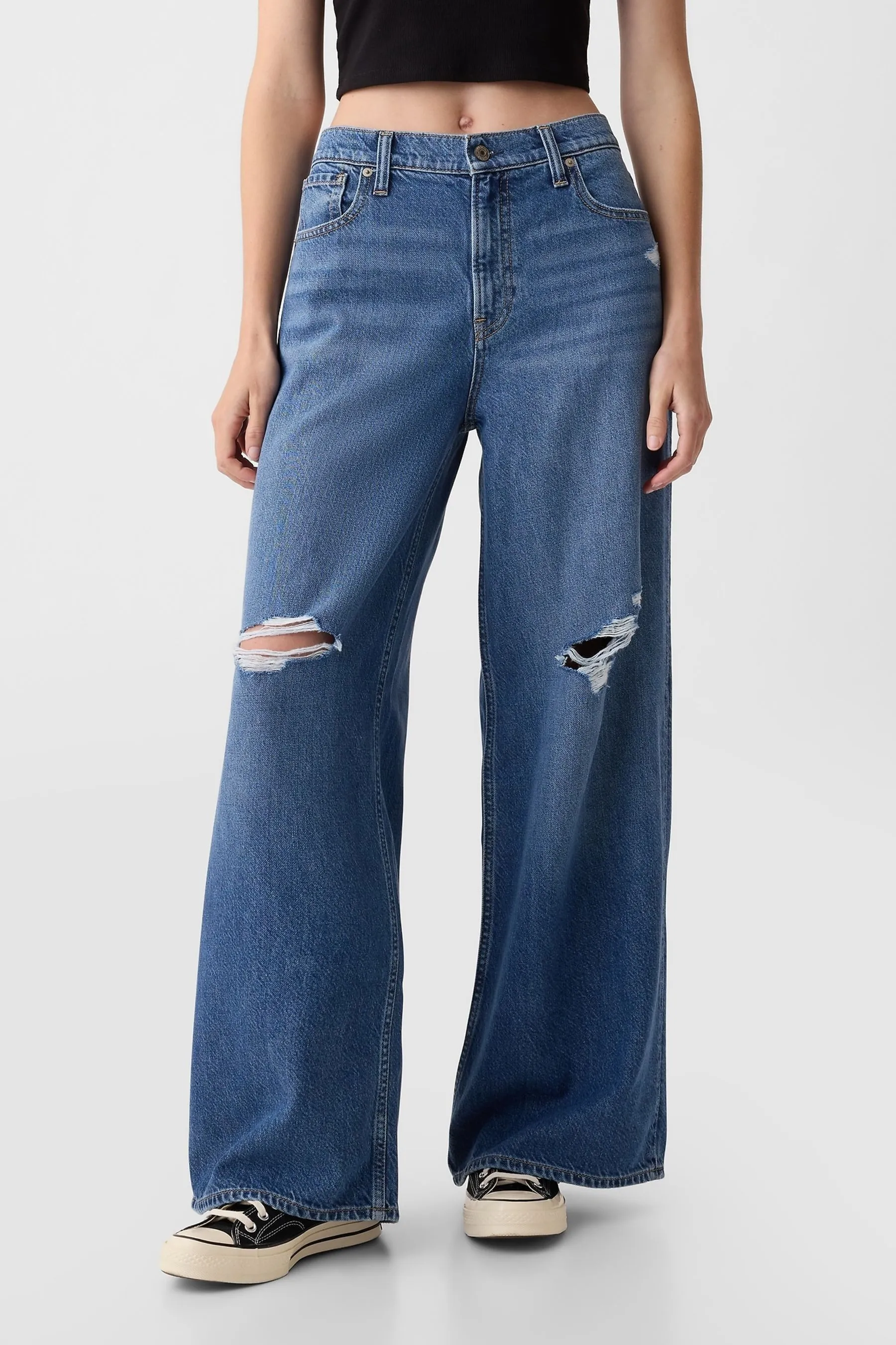 Gap Mid Rise Soft Baggy Jeans    