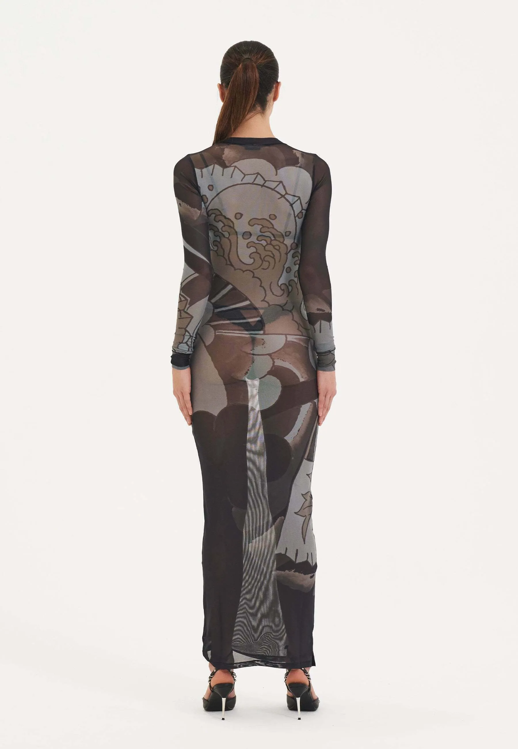 GEISHA FAN  - Vestito lungo