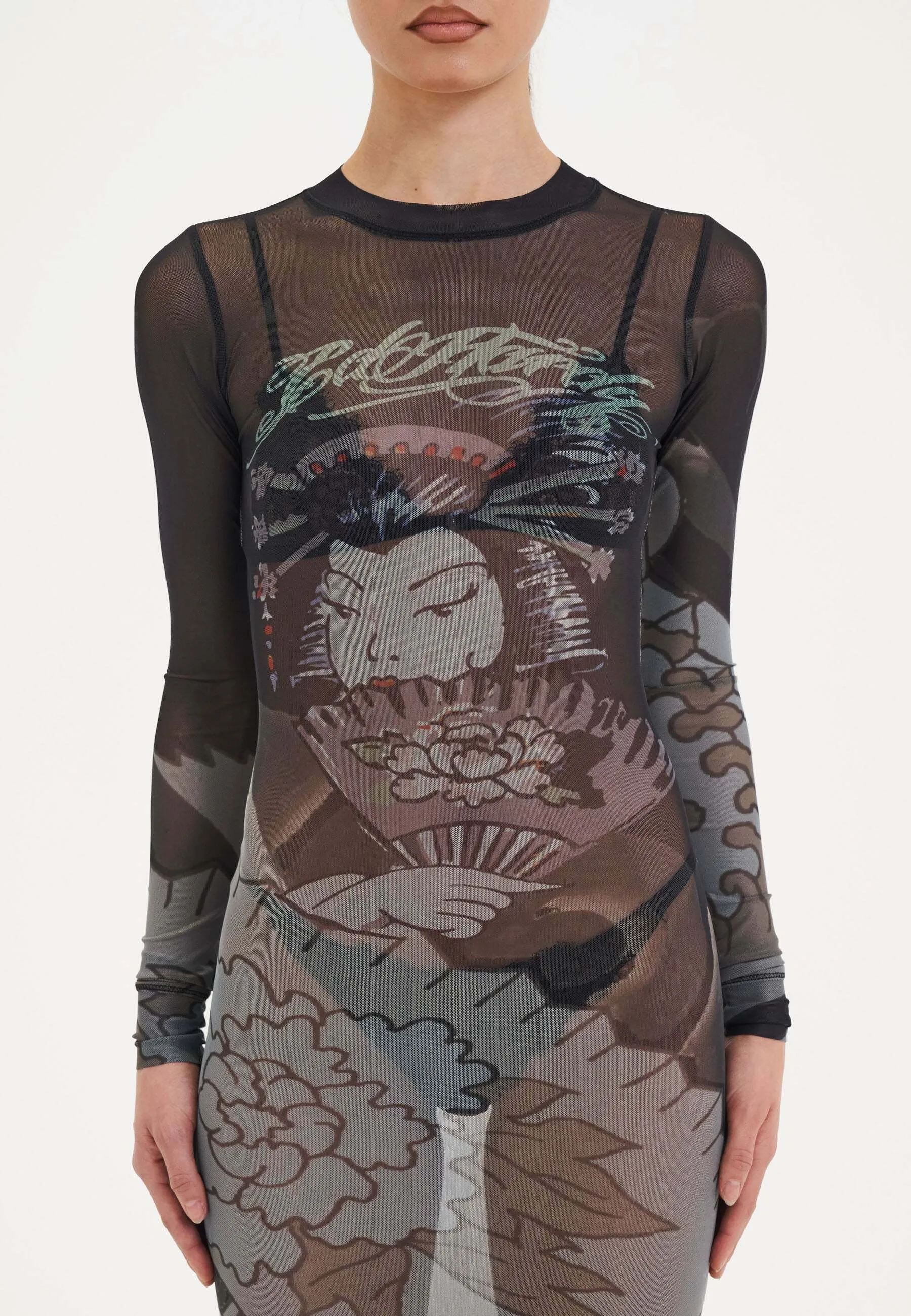GEISHA FAN  - Vestito lungo