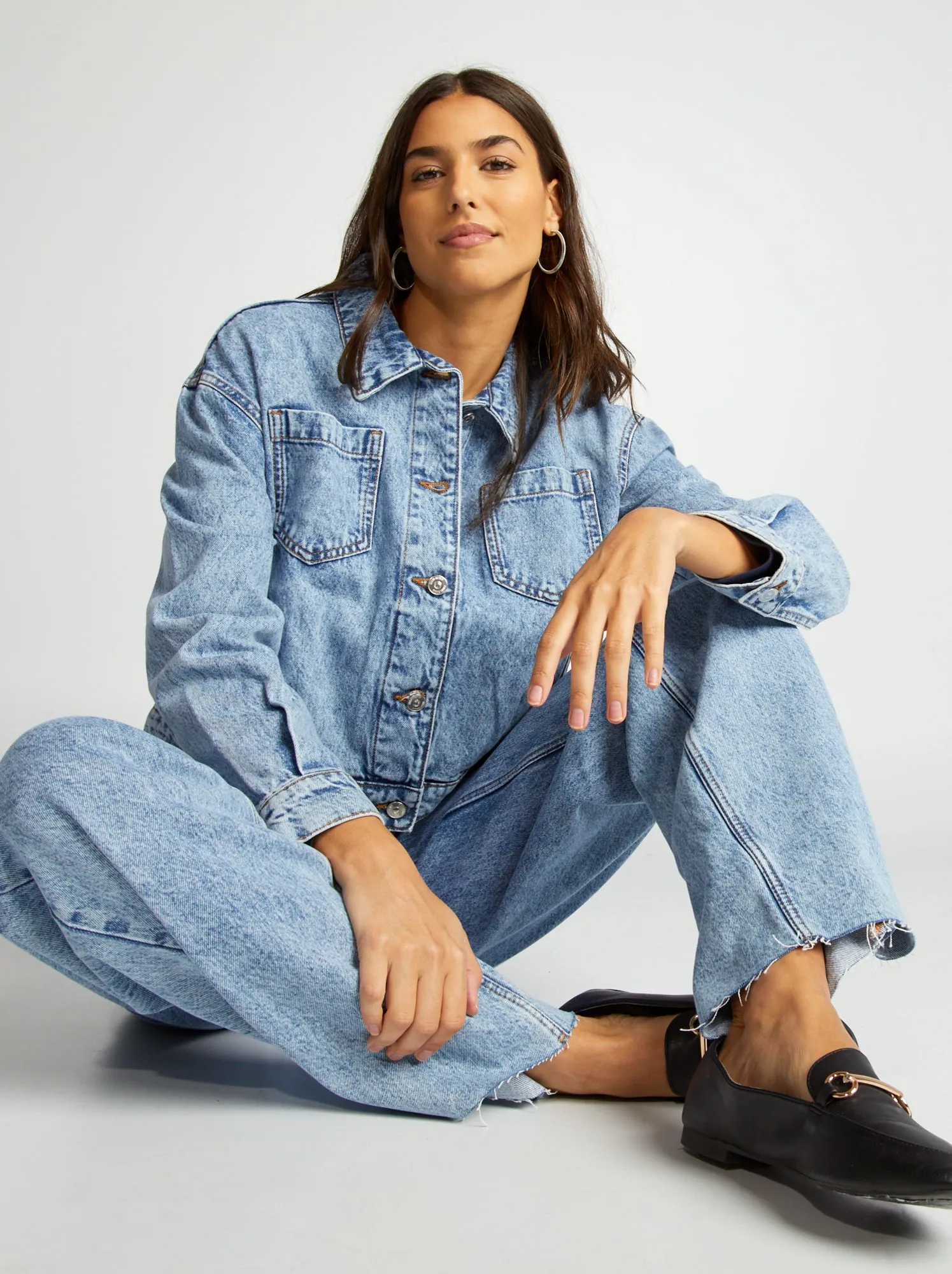Giacca corta in jeans - BLU
