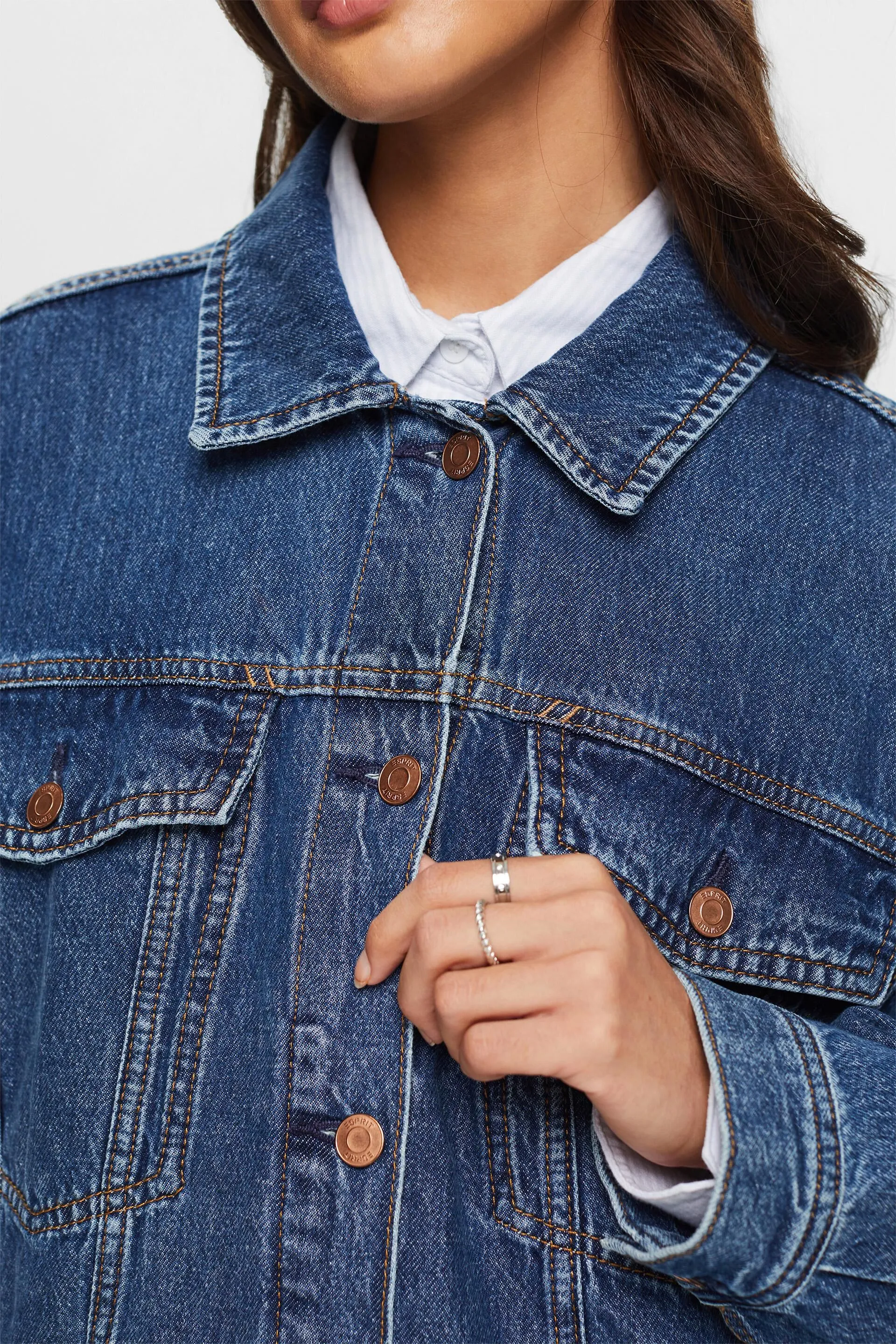 Giacca di jeans oversize, 100% cotone