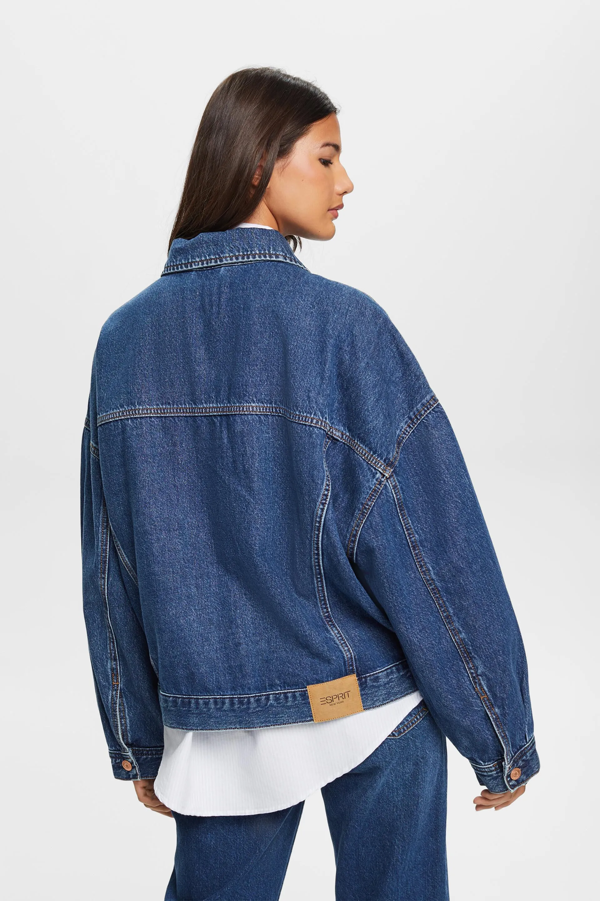 Giacca di jeans oversize, 100% cotone