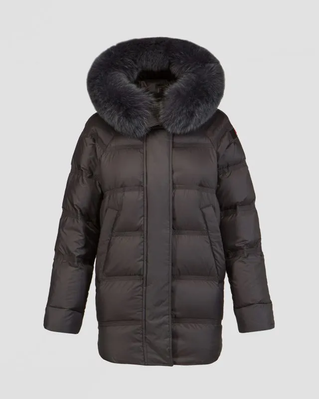 Giacca grigio scuro da donna Peuterey Takan mq 02 fur