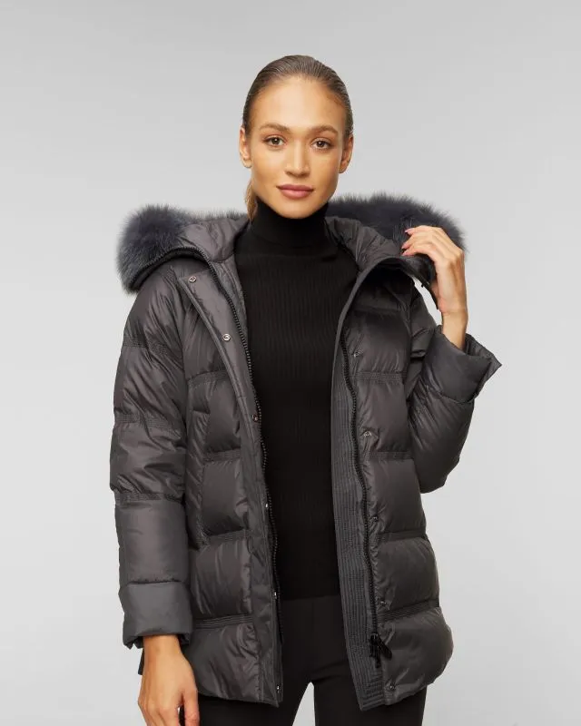 Giacca grigio scuro da donna Peuterey Takan mq 02 fur