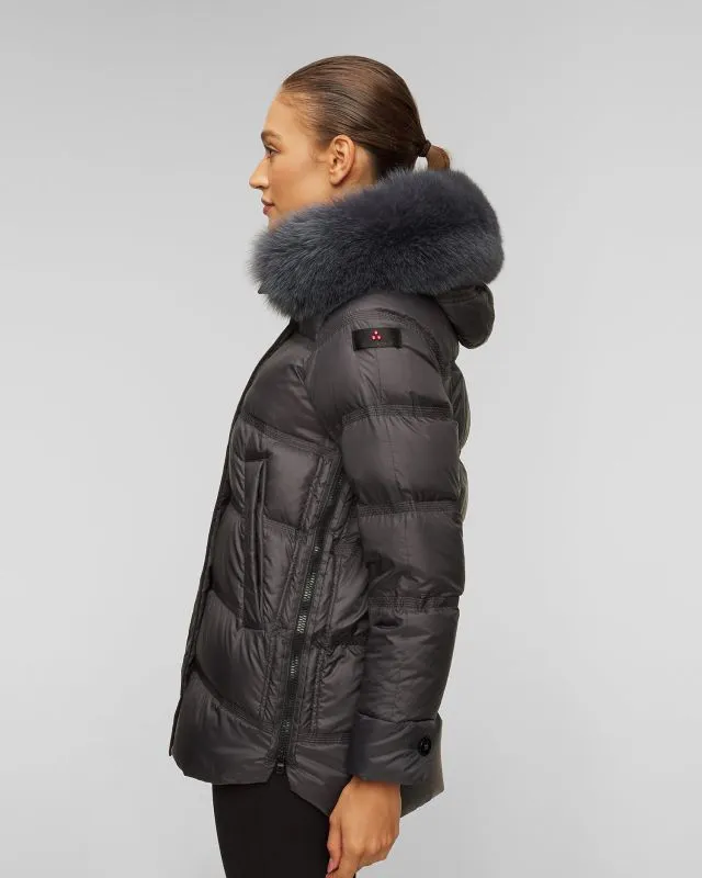 Giacca grigio scuro da donna Peuterey Takan mq 02 fur