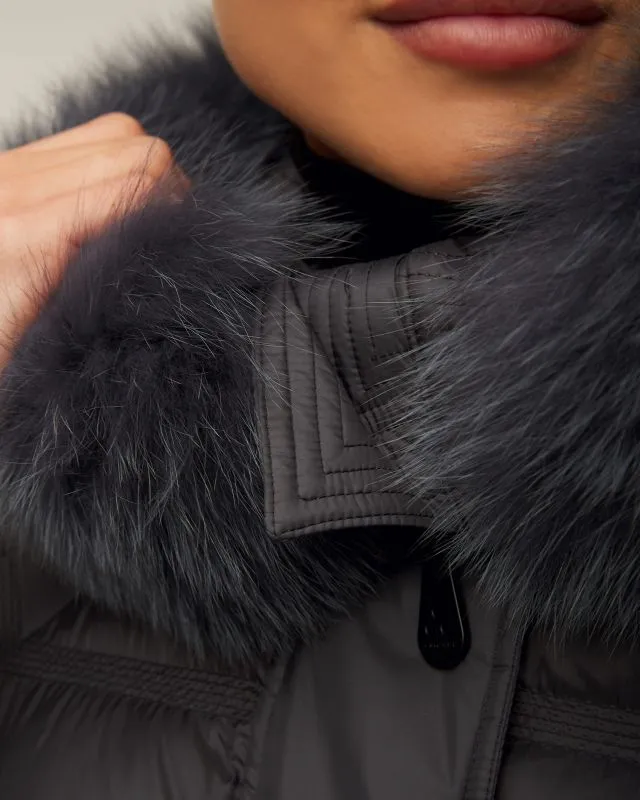 Giacca grigio scuro da donna Peuterey Takan mq 02 fur