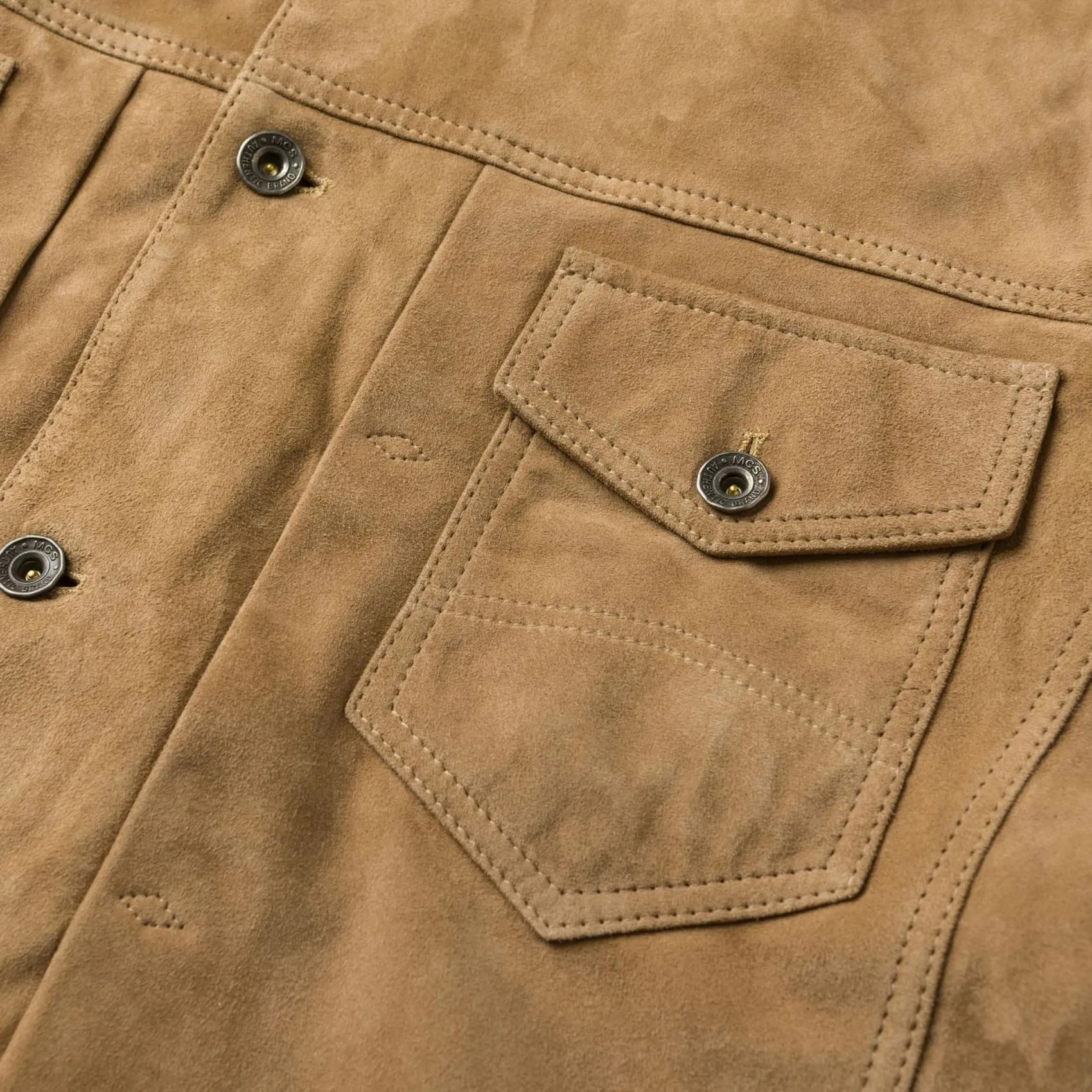 Giacca sportiva mcs in pelle scamosciata