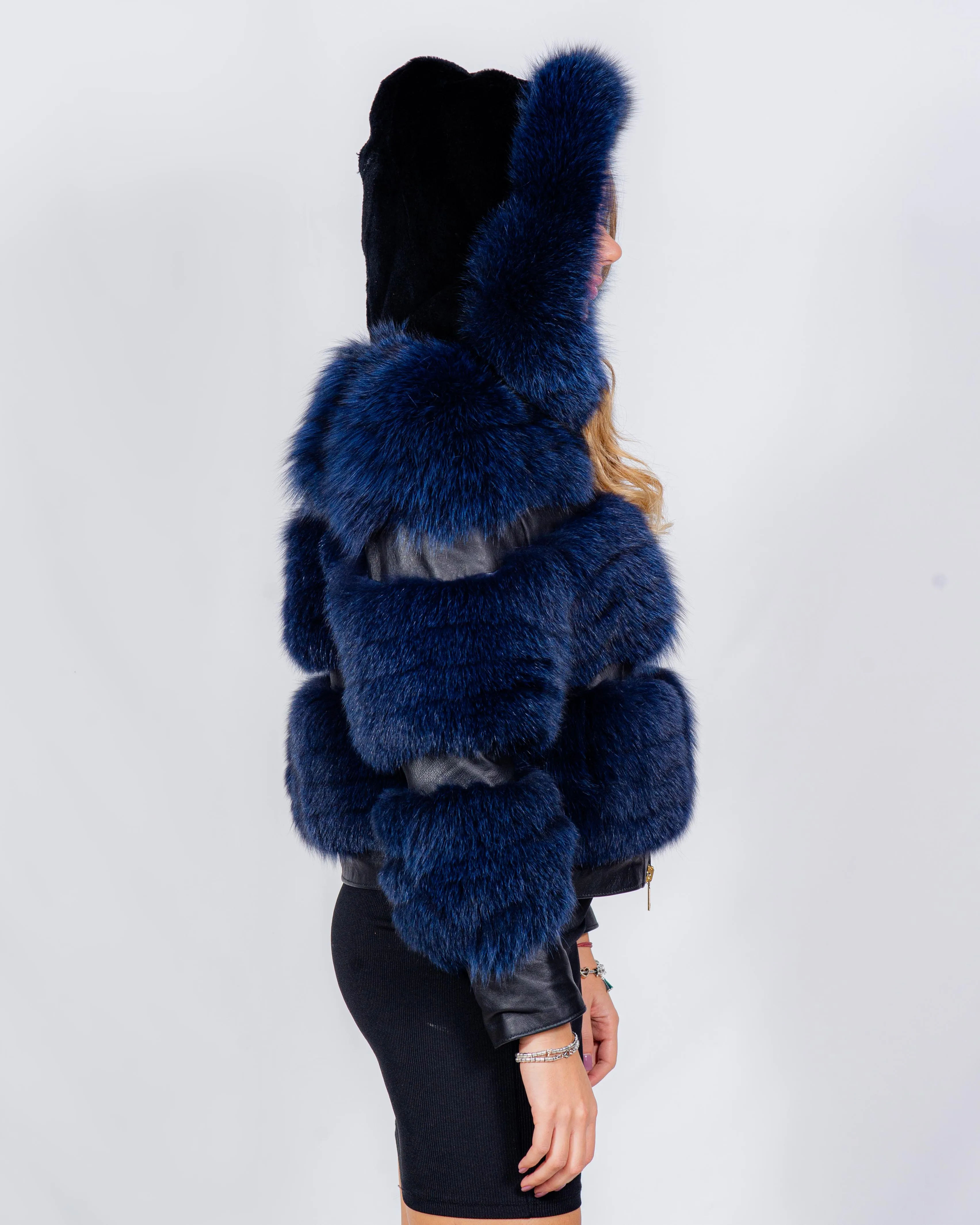 GIACCA VOLPE BLU MOD. FIONA