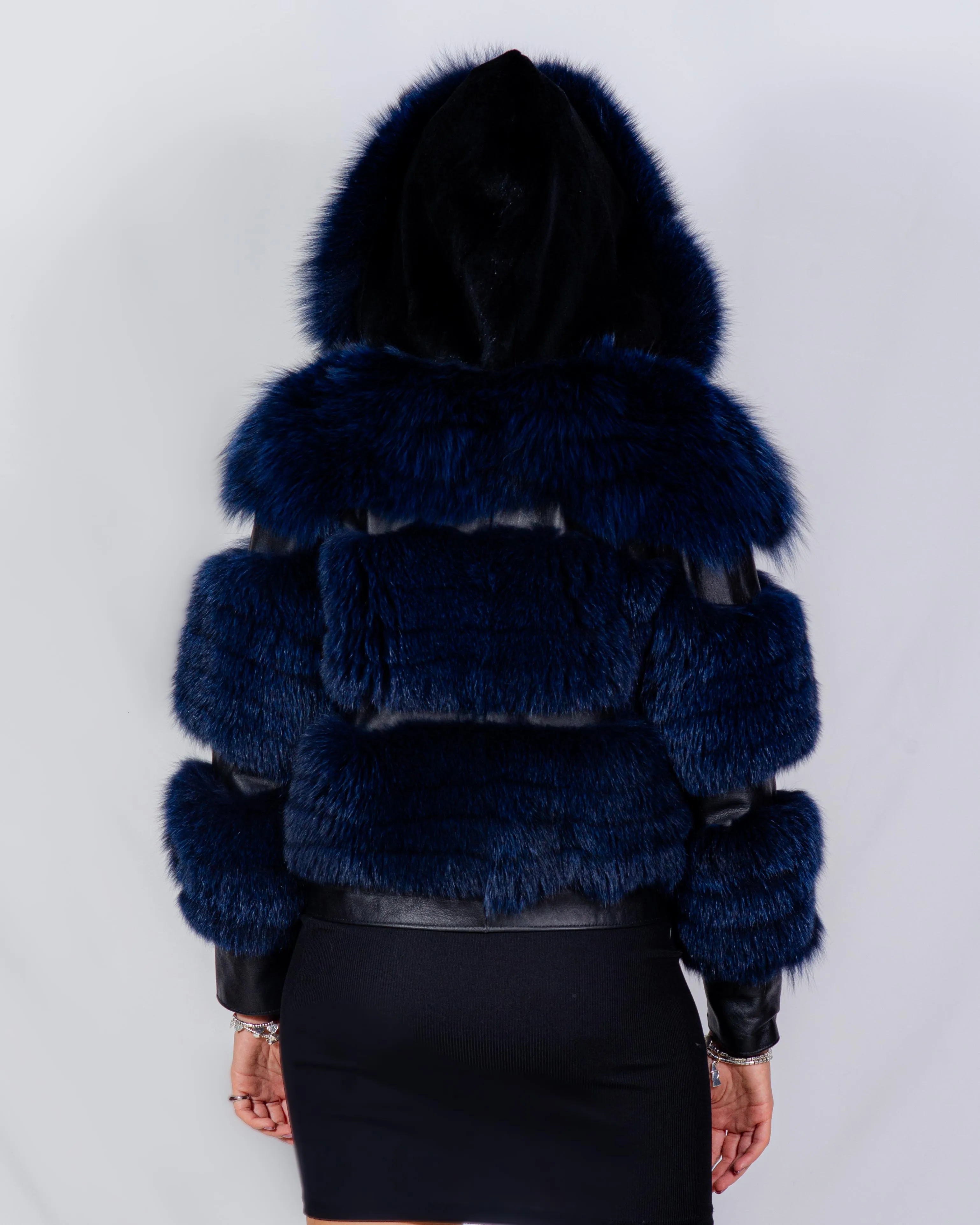 GIACCA VOLPE BLU MOD. FIONA