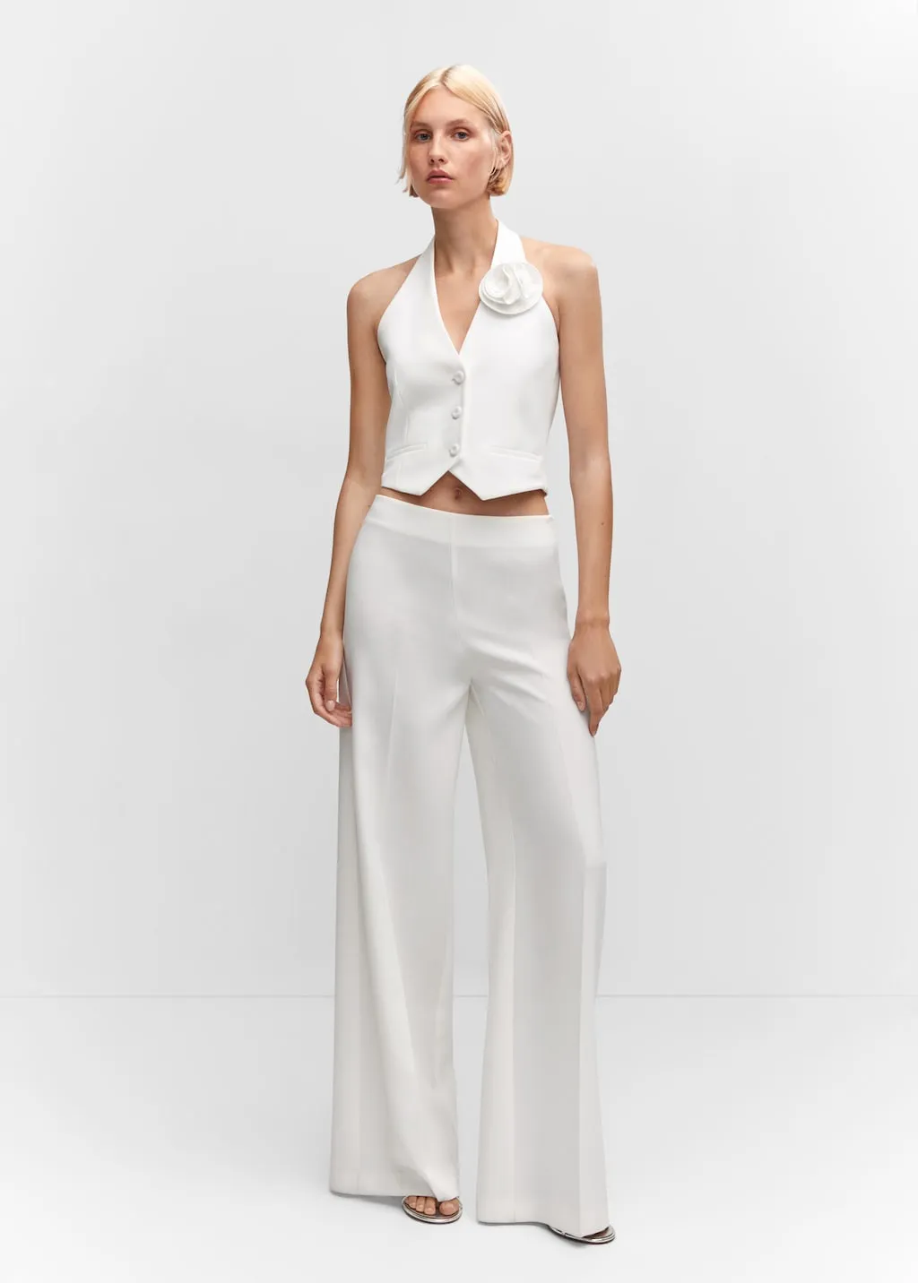 Gilet applicazione fiore
