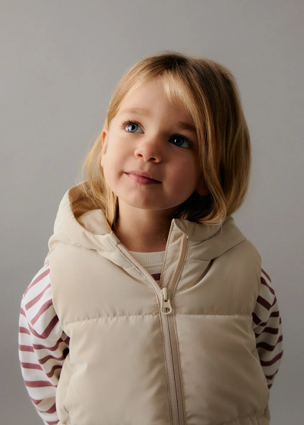 Gilet imbottito cappuccio
