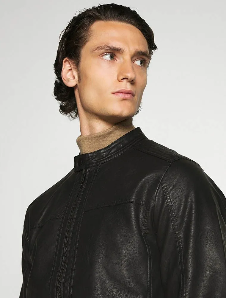 Giubbino Ecopelle Jack & Jones - Black