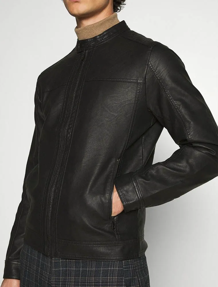 Giubbino Ecopelle Jack & Jones - Black