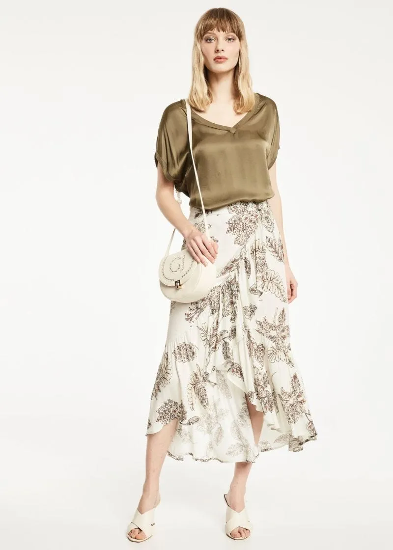 Gonna in twill di viscosa