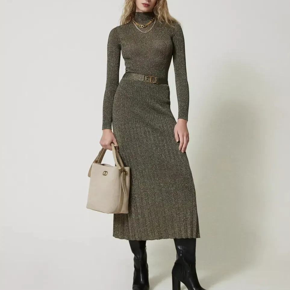 GONNA LONGUETTE IN MAGLIA IN LUREX TWINSET